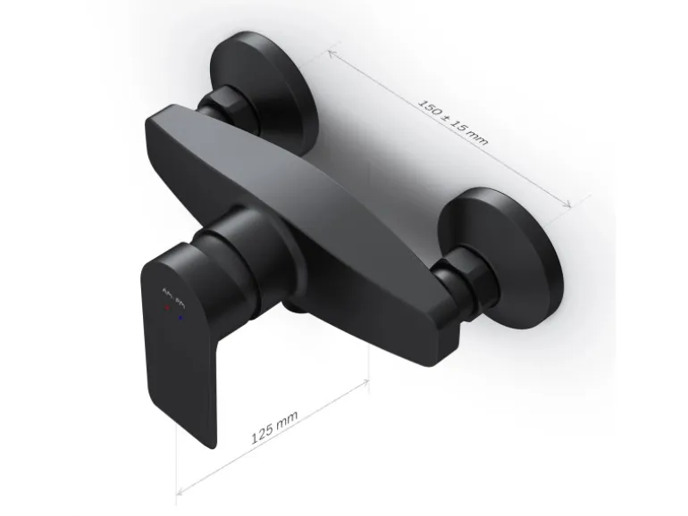 AM.PM Einhebel Duscharmatur Brausearmatur aus Messing Brausebatterie Flash FNA20022 Schwarz