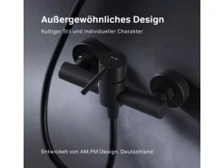 AM.PM Einhebel Duscharmatur X-Joy S Brausearmatur aus Messing Brausebatterie Spike FPA20022 Schwarz