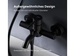 AM.PM Einhebel Wannenarmatur Brausearmatur Spike Aufputz FPA10022 Schwarz