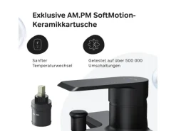 AM.PM Einhebel Wannenarmatur Brausearmatur Flash Aufputz FNA10022 Schwarz