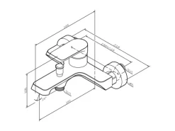AM.PM Einhebel Wannenarmatur Brausearmatur Flash Aufputz FNA10022 Schwarz