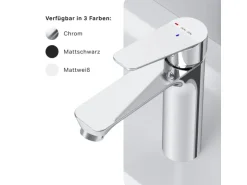 AM.PM Einhebel Waschtischarmatur Hit Wasserhahn Bad aus Messing FTA02800 Chrom