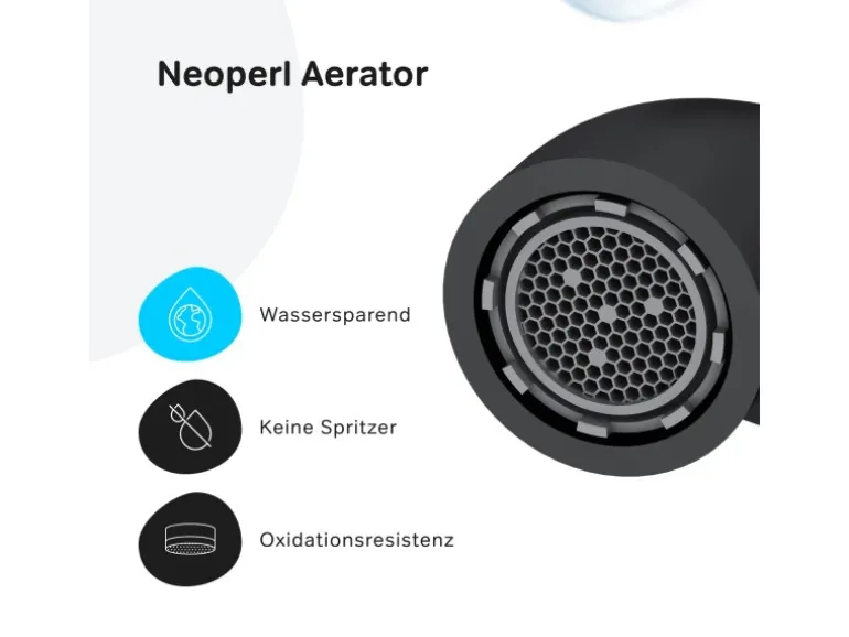 AM.PM Einhebel Waschtischarmatur Spike Wasserhahn Bad aus Messing FPA92022 Schwarz