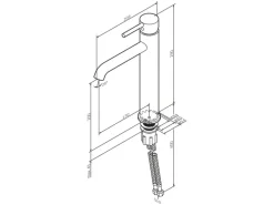 AM.PM Einhebel Waschtischarmatur Spike Wasserhahn Bad aus Messing FPA92022 Schwarz
