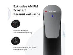 AM.PM Einhebel Waschtischarmatur Hit Wasserhahn Bad aus Messing FTA02822 Schwarz