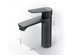 AM.PM Einhebel Waschtischarmatur Hit Wasserhahn Bad aus Messing FTA02822 Schwarz