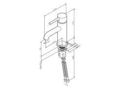 AM.PM Einhebel Waschtischarmatur Spike Wasserhahn Bad aus Messing FPA02122 Schwarz