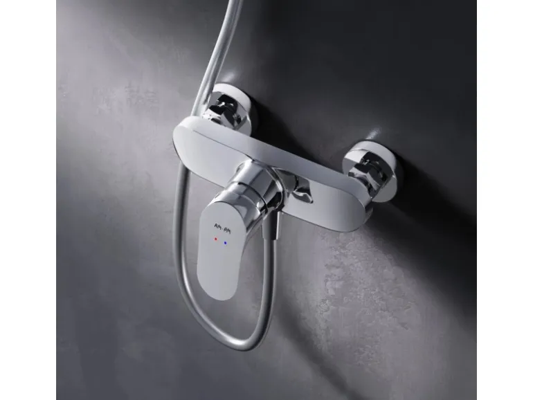 AM.PM Einhebel-Duscharmatur Like Brausearmatur aus Messing, Brausebatterie, Wasserhahn Bad FLA20000 Chrom