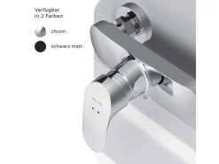 AM.PM Einhebel-Duscharmatur Like Brausearmatur aus Messing, Brausebatterie, Wasserhahn Bad FLA20000 Chrom