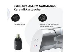 AM.PM Einhebel-Duscharmatur Like Brausearmatur aus Messing, Brausebatterie, Wasserhahn Bad FLA20000 Chrom