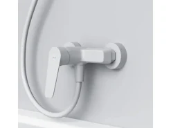 AM.PM Einhebel-Duscharmatur Gem Brausearmatur aus Messing, Brausebatterie Wasserhahn Bad FTA20033 Weiß