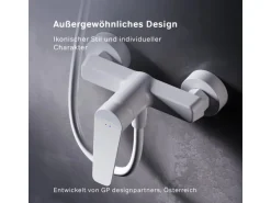 AM.PM Einhebel-Duscharmatur Gem Brausearmatur aus Messing, Brausebatterie Wasserhahn Bad FTA20033 Weiß