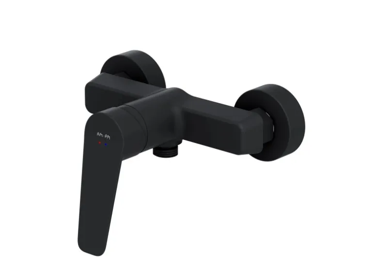 AM.PM Einhebel-Duscharmatur Gem Brausearmatur aus Messing, Brausebatterie Wasserhahn Bad FTA20022 Schwarz