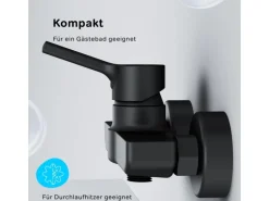 AM.PM Einhebel-Duscharmatur X-Joy S Brausearmatur aus Messing, Brausebatterie Wasserhahn Bad FXB20022 Schwarz