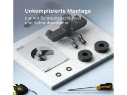 AM.PM Einhebel-Duscharmatur X-Joy S Brausearmatur aus Messing, Brausebatterie Wasserhahn Bad FXB20022 Schwarz