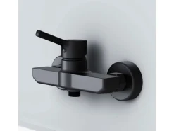 AM.PM Einhebel-Duscharmatur X-Joy S Brausearmatur aus Messing, Brausebatterie Wasserhahn Bad FXB20022 Schwarz