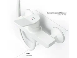 AM.PM Einhebel-Duscharmatur Hit Brausearmatur aus Messing, Mischbatterie Brausebatterie Wasserhahn Bad FXA20033 Weiß