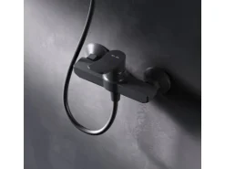 AM.PM Einhebel-Duscharmatur Hit Brausearmatur aus Messing, Mischbatterie Brausebatterie Wasserhahn Bad FXA20022 Schwarz