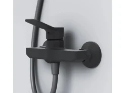 AM.PM Einhebel-Duscharmatur Hit Brausearmatur aus Messing, Mischbatterie Brausebatterie Wasserhahn Bad FXA20022 Schwarz