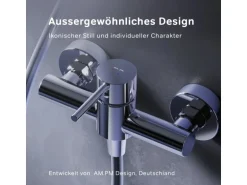AM.PM Einhebel-Duscharmatur Spike Brausearmatur aus Messing, Brausebatterie Wasserhahn Bad FPA20000 Chrom