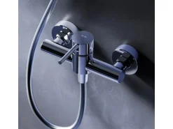 AM.PM Einhebel-Duscharmatur Spike Brausearmatur aus Messing, Brausebatterie Wasserhahn Bad FPA20000 Chrom