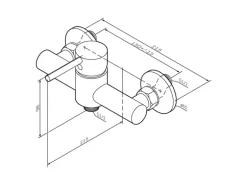 AM.PM Einhebel-Duscharmatur Spike Brausearmatur aus Messing, Brausebatterie Wasserhahn Bad FPA20000 Chrom