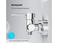 AM.PM Einhebel-Duscharmatur Spike Brausearmatur aus Messing, Brausebatterie Wasserhahn Bad FPA20000 Chrom