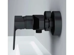 AM.PM Einhebel-Duscharmatur Gem Brausearmatur aus Messing, Brausebatterie, Wasserhahn Bad FGA20022 Schwarz