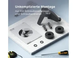 AM.PM Einhebel-Duscharmatur Gem Brausearmatur aus Messing, Brausebatterie, Wasserhahn Bad FGA20022 Schwarz