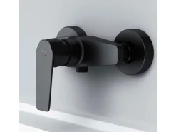 AM.PM Einhebel-Duscharmatur Gem Brausearmatur aus Messing, Brausebatterie, Wasserhahn Bad FGA20022 Schwarz