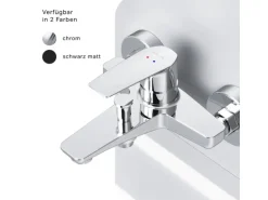 AM.PM Einhebel-Wannenarmatur / Brausearmatur,  Wasserhahn Bad, Wannenbatterie FGA10000 Gem Aufputz Chrom