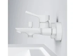 AM.PM Einhebel-Wannenarmatur / Brausearmatur , Wasserhahn Bad Wannenbatterie FXB10033 X-Joy S Aufputz Weiß