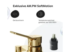 AM.PM Einhebel-Wannenarmatur / Brausearmatur X-Joy Aufputz Gold
