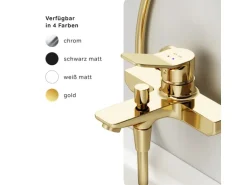 AM.PM Einhebel-Wannenarmatur / Brausearmatur X-Joy Aufputz Gold