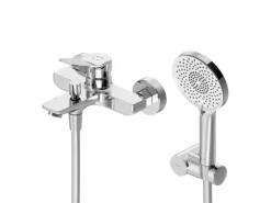 AM.PM Einhebel-Wannenarmatur mit Handbrause und Halter X-Joy Aufputz
