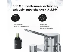 AM.PM Einhebel-Wannenarmatur mit Handbrause und Halter X-Joy Aufputz