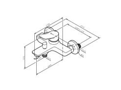 AM.PM Einhebel-Wannenarmatur mit Handbrause und Halter X-Joy Aufputz