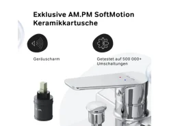 AM.PM Einhebel-Wannenarmatur / Brausearmatur,  Wasserhahn Bad, Wannenbatterie FTA10000 Hit Aufputz Chrom