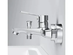 AM.PM Einhebel-Wannenarmatur / Brausearmatur,  Wasserhahn Bad, Wannenbatterie FTA10000 Hit Aufputz Chrom