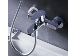 AM.PM Einhebel-Wannenarmatur / Brausearmatur,  Wasserhahn Bad, Wannenbatterie FTA10000 Hit Aufputz Chrom