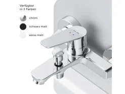 AM.PM Einhebel-Wannenarmatur / Brausearmatur,  Wasserhahn Bad, Wannenbatterie FTA10000 Hit Aufputz Chrom