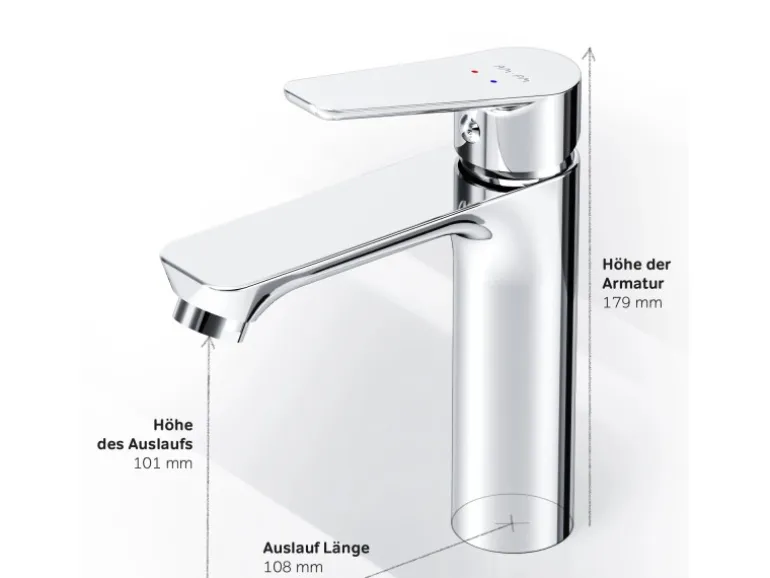 AM.PM Einhebel-Waschbeckenarmatur Hit Chrom