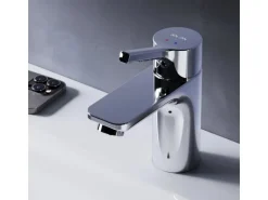 AM.PM Einhebel-Waschtischarmatur X-Joy S Wasserhahn Bad aus Messing, Waschbecken Armatur, Mischbatterie FXB02100 Chrom