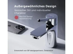 AM.PM Einhebel-Waschtischarmatur X-Joy S Wasserhahn Bad aus Messing, Waschbecken Armatur, Mischbatterie FXB02100 Chrom