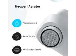 AM.PM Einhebel-Waschtischarmatur Hit Wasserhahn Bad FTA02133 Weiß