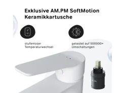 AM.PM Einhebel-Waschtischarmatur Hit Wasserhahn Bad FTA02133 Weiß