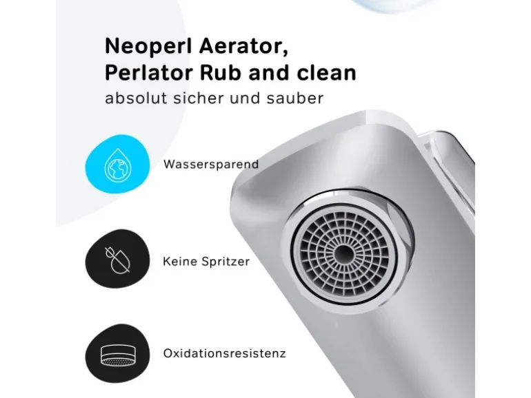 AM.PM Einhebel-Waschtischarmatur Gem Wasserhahn Bad aus Messing, Mischbatterie FGA02100 Chrom