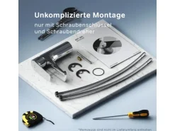 AM.PM Einhebel-Waschtischarmatur Gem Wasserhahn Bad aus Messing, Mischbatterie FGA02100 Chrom