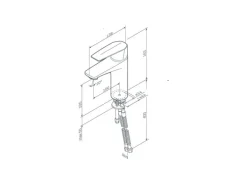 AM.PM Einhebel-Waschtischarmatur Gem Wasserhahn Bad aus Messing, Mischbatterie FGA02100 Chrom
