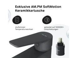 AM.PM Einhebel-Waschtischarmatur Hit Wasserhahn Bad FTA02122 Schwarz